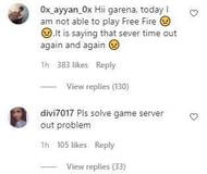 Snippet of the comment section from their recent Instagram post